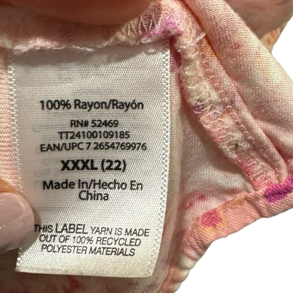 Time & Tru Floral Blouse Size XXXL - Picture 6 of 7